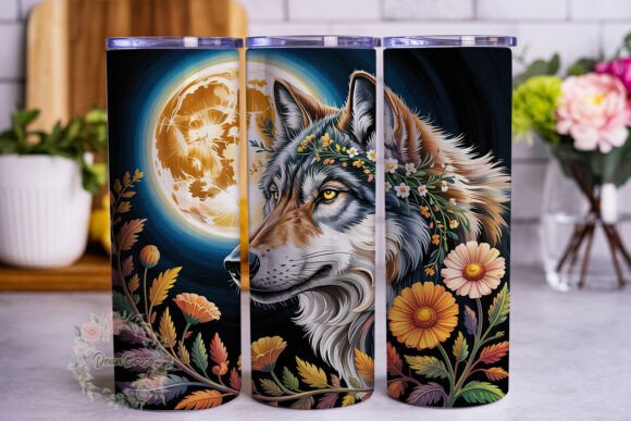 Autumn Wolf Floral Tumbler Wrap Review