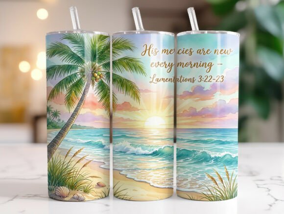 Beach Sunrise Bible Verse Tumbler Wrap Review