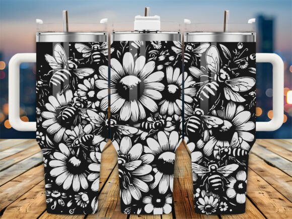 Bee Honeycomb Floral 40oz Tumbler Design Review