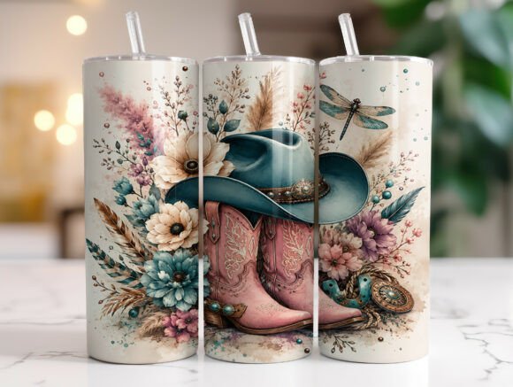 Cowgirl Boots Floral 20oz Tumbler Wrap Review