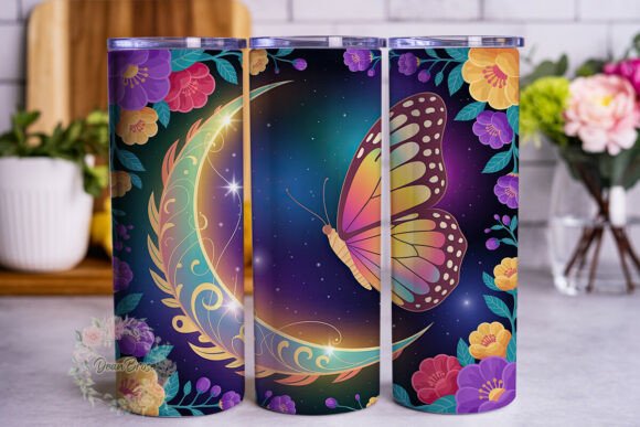 Enchanted Butterfly Floral Tumbler Wrap Design Review