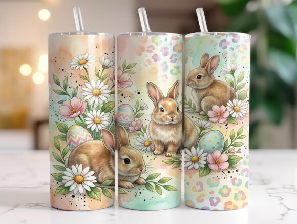Floral Easter Rabbit Tumbler Wrap Review