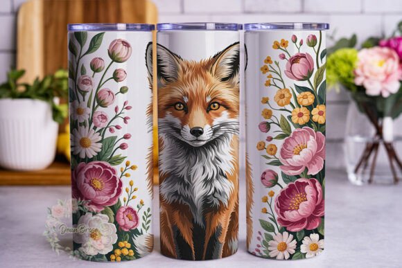 Floral Fox Portrait 20oz Tumbler Wrap Review