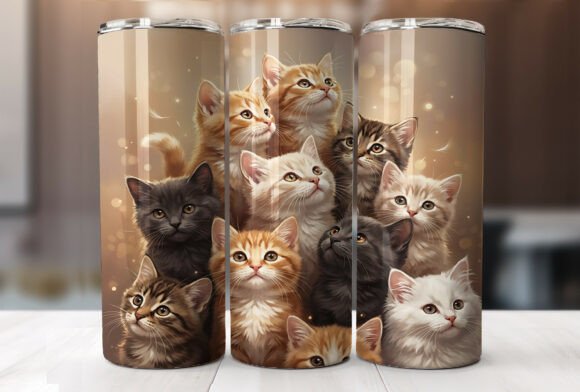 Funny Cats 20oz Tumbler Wrap PNG Design Review