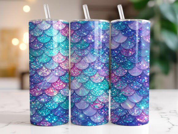 Glitter Mermaid Scale 20oz Tumbler Wrap Review