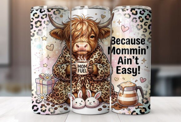 Highland Cow Mom Coffee Quote Tumbler Review