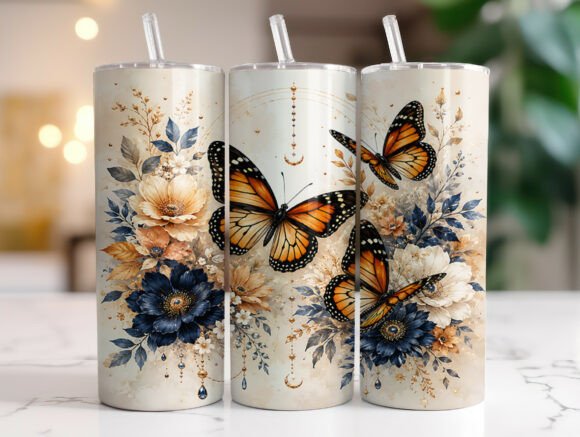 Monarch Butterfly Floral 20oz Tumbler Review