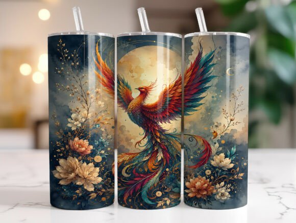 Mystical Phoenix Floral 20oz Tumbler PNG Review