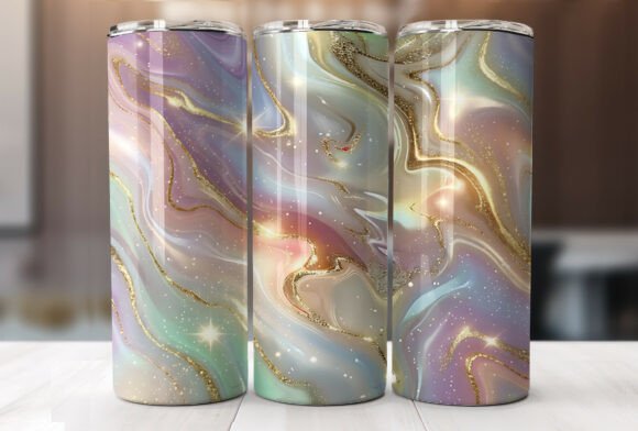 Opal and Gold Glitter 20oz Tumbler Wrap Review