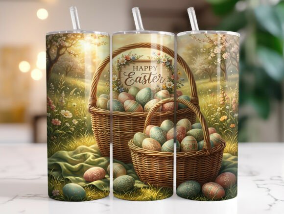 Rustic Spring Meadow Easter Tumbler Wrap