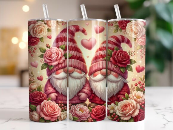 Valentine Gnome Rose Heart Tumbler Wrap Review