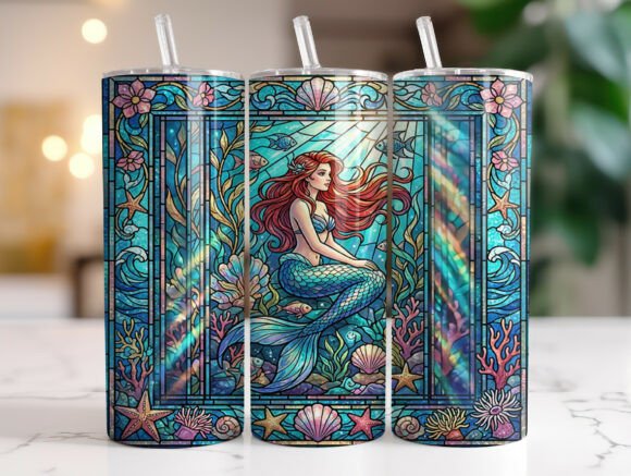 Vintage Stained Glass Mermaid Tumbler Review